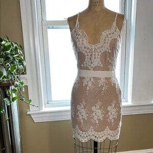 Charlotte Russe Soft Beige Lace Dress